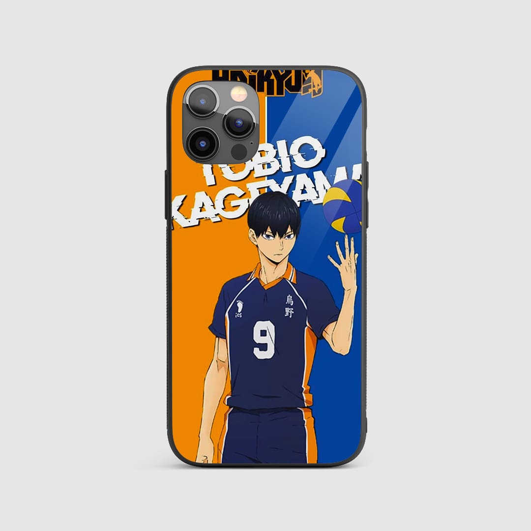 Kageyama Volleyball Pose Silicone Armored Phone Case front design