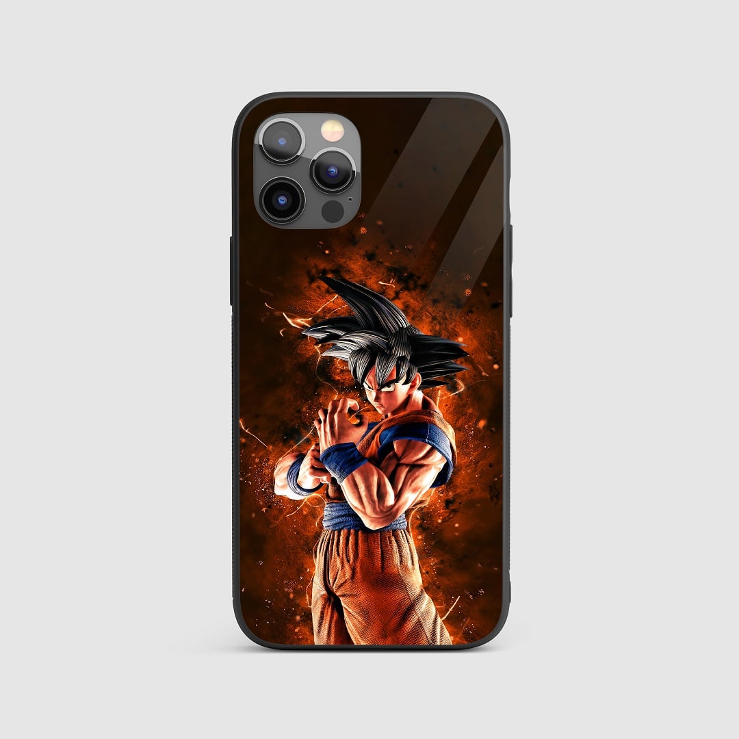 Kakarot Silicone Armored Phone Case with Saiyan symbols representing Goku's origins.