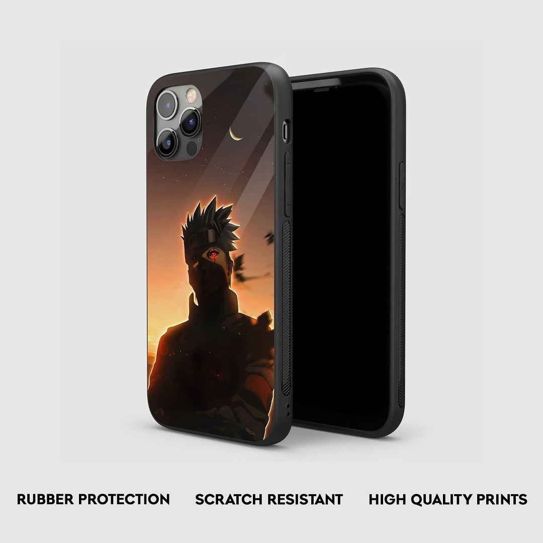 Side view of Kakashi Aesthetic Armored Phone Case showing its thickness and protection level.