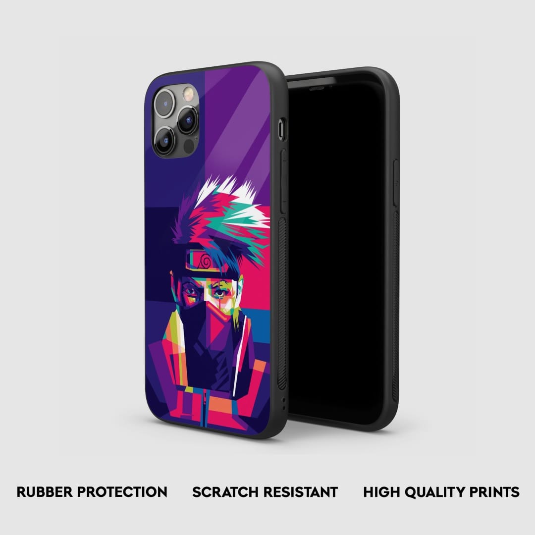 Lateral view of Kakashi Colored Armored Phone Case, highlighting its protective edges.
