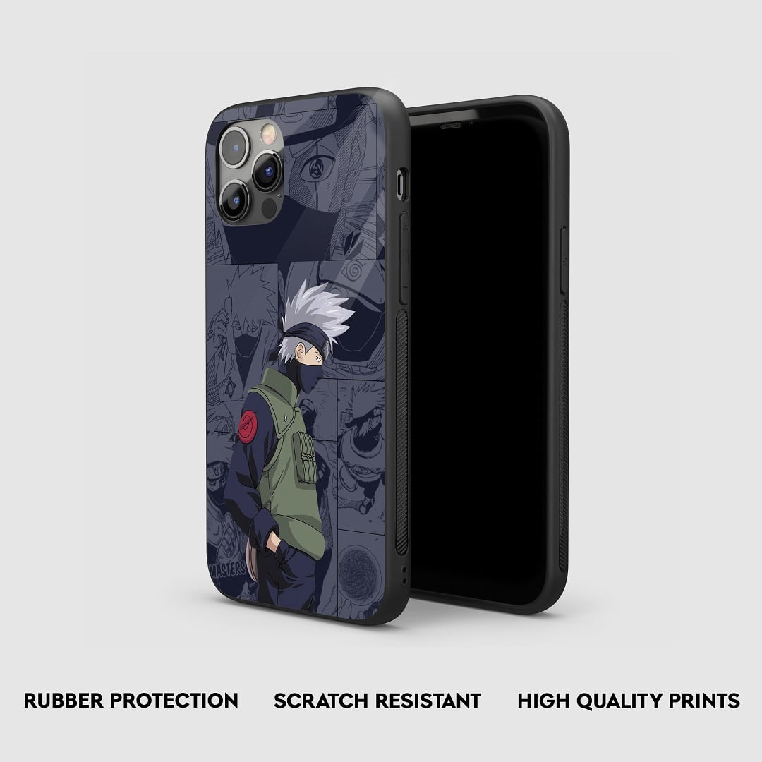 Edge view of Kakashi Manga Armored Phone Case showing silicone thickness for protection.