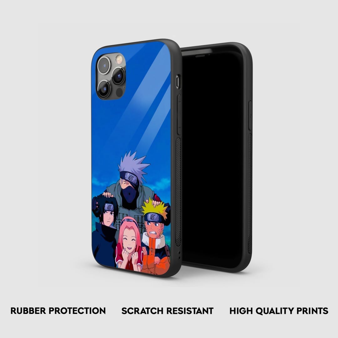 Side view of Kakashi Team Armored Phone Case showing its thickness and edge protection.