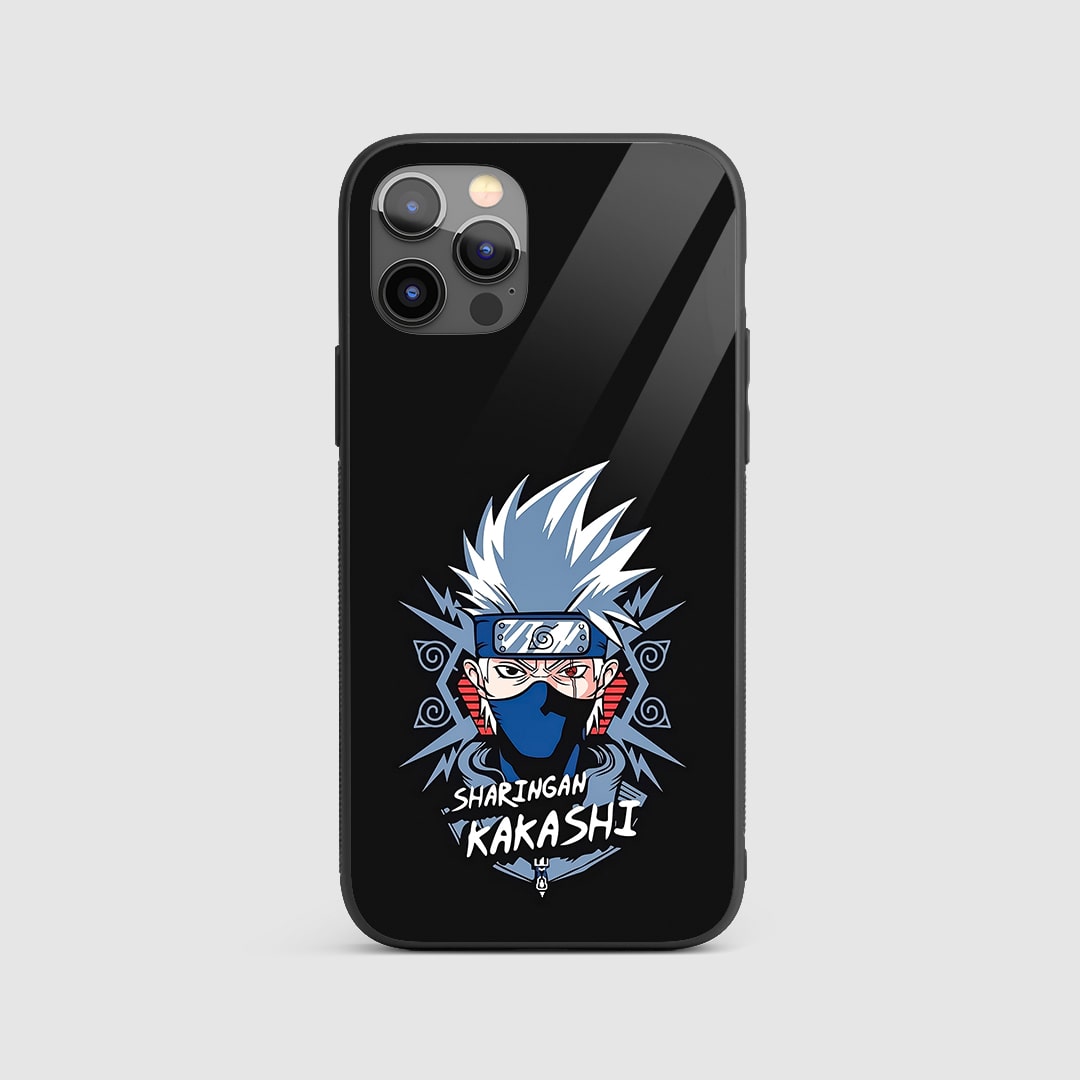 Kakashi Minimal Silicone Armored Phone Case front view with subtle design.