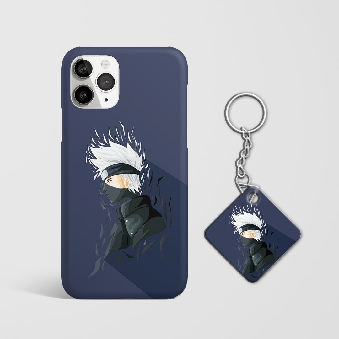 Back design of Naruto Kakashi Minimalist case with Keychain