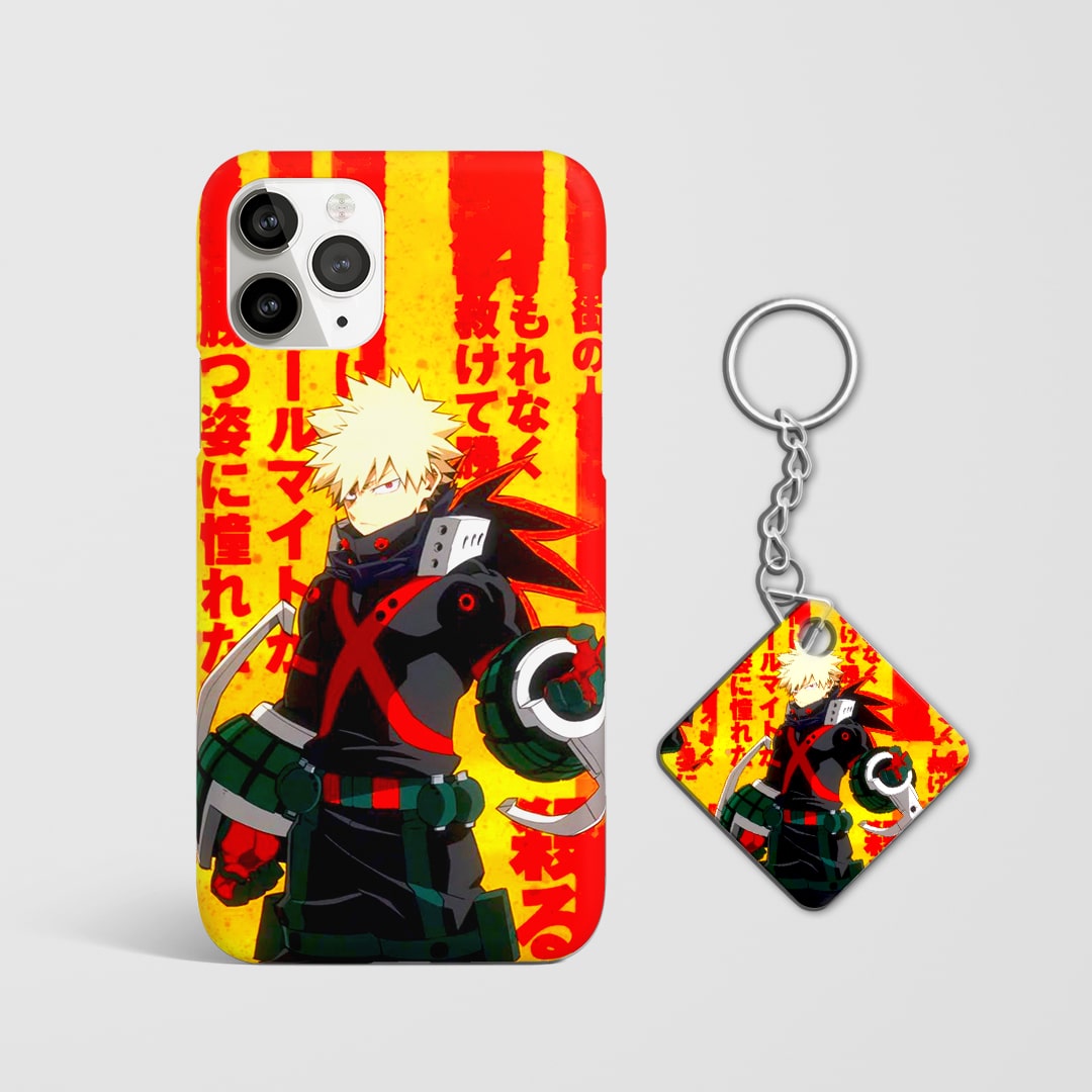 My Hero Academia Katsuki Bakugo phone case with Keychain