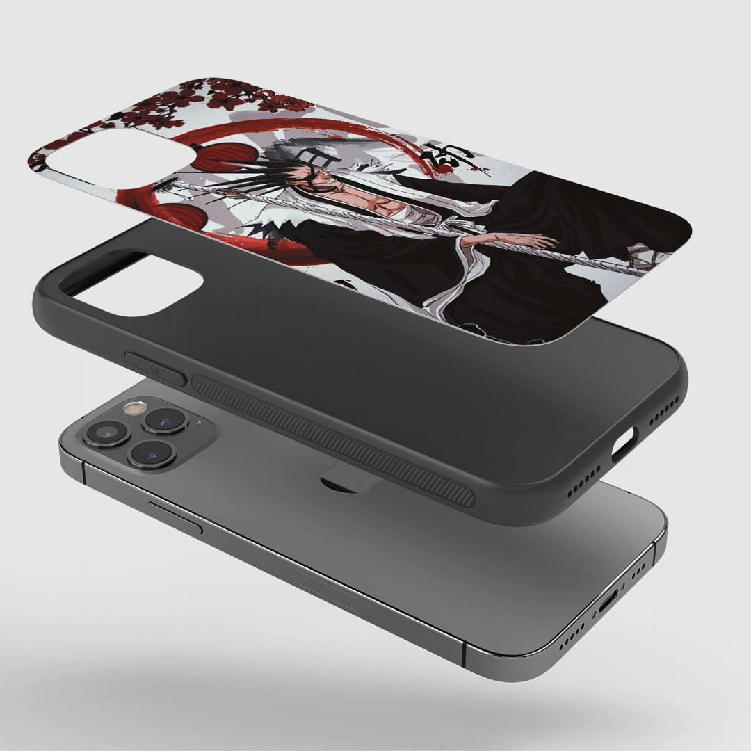 Kenpachi Graphic Phone Case installed on a smartphone, offering robust protection and a bold design.