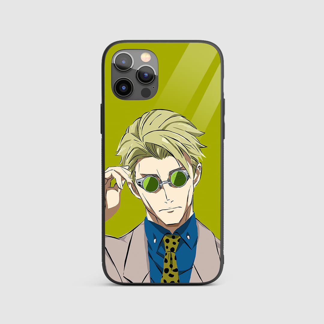 Kento Nanami Silicone Armored Phone Case displaying a stylized image of Kento in his signature suit.