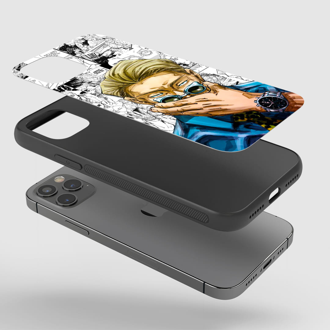 Kento Nanami Phone Case installed on a smartphone, ensuring full functionality of all buttons and ports.