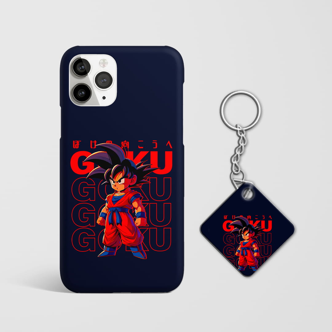 Dragon ball kid goku warrior mobile cover print with Keychain