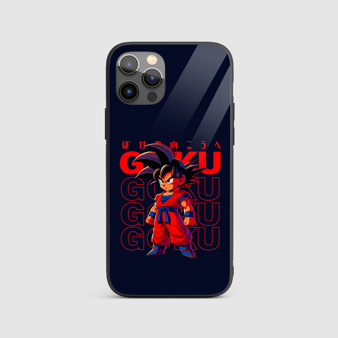 Kid goku red warrior silicone armored phone case