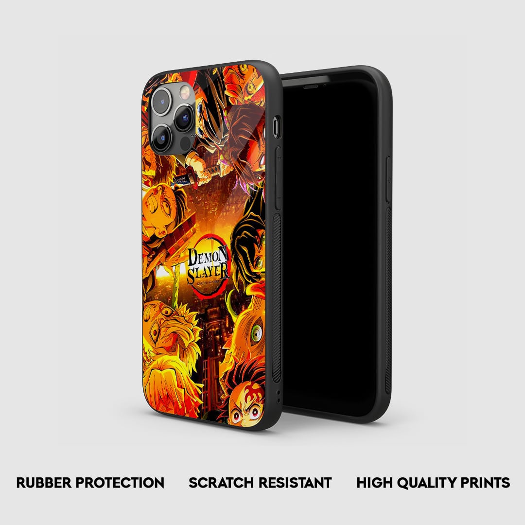 Side angle of Kimetsu No Yaiba anime armored phone case