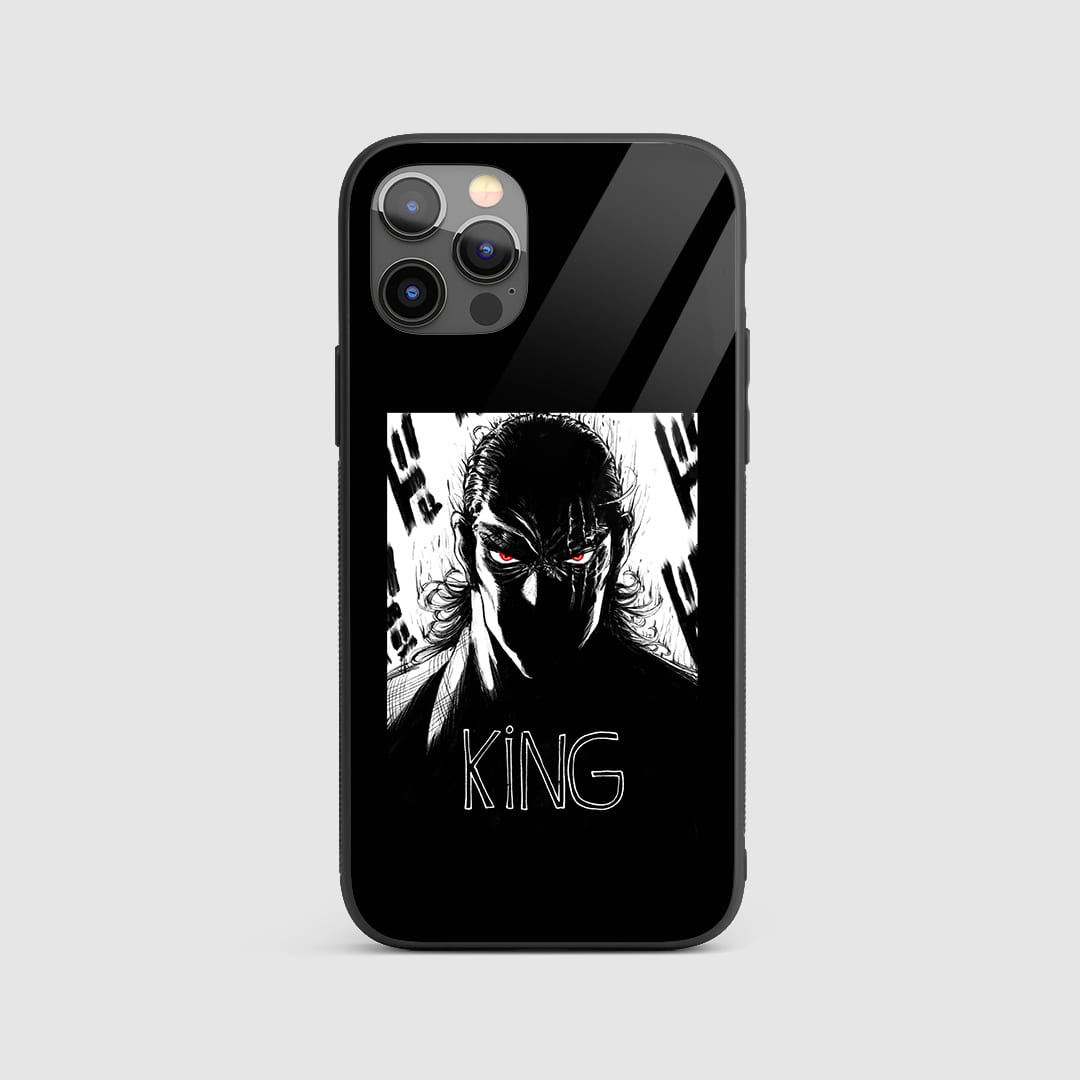 King Silicone Armored Phone Case featuring intense artwork of King.
