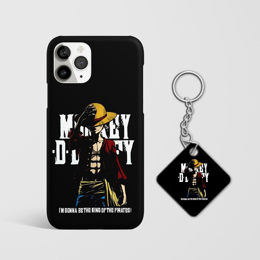 Close-up of King of the Pirate Phone Cover, highlighting the detailed 3D matte finish with Keychain.