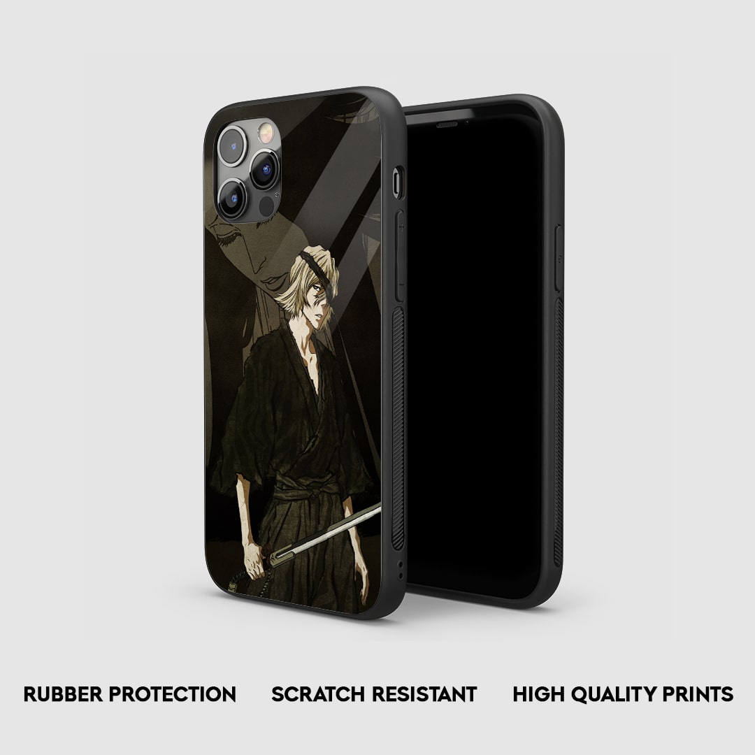 Side view of the Kisuke Urahara Armored Phone Case, highlighting its thick, protective silicone material.