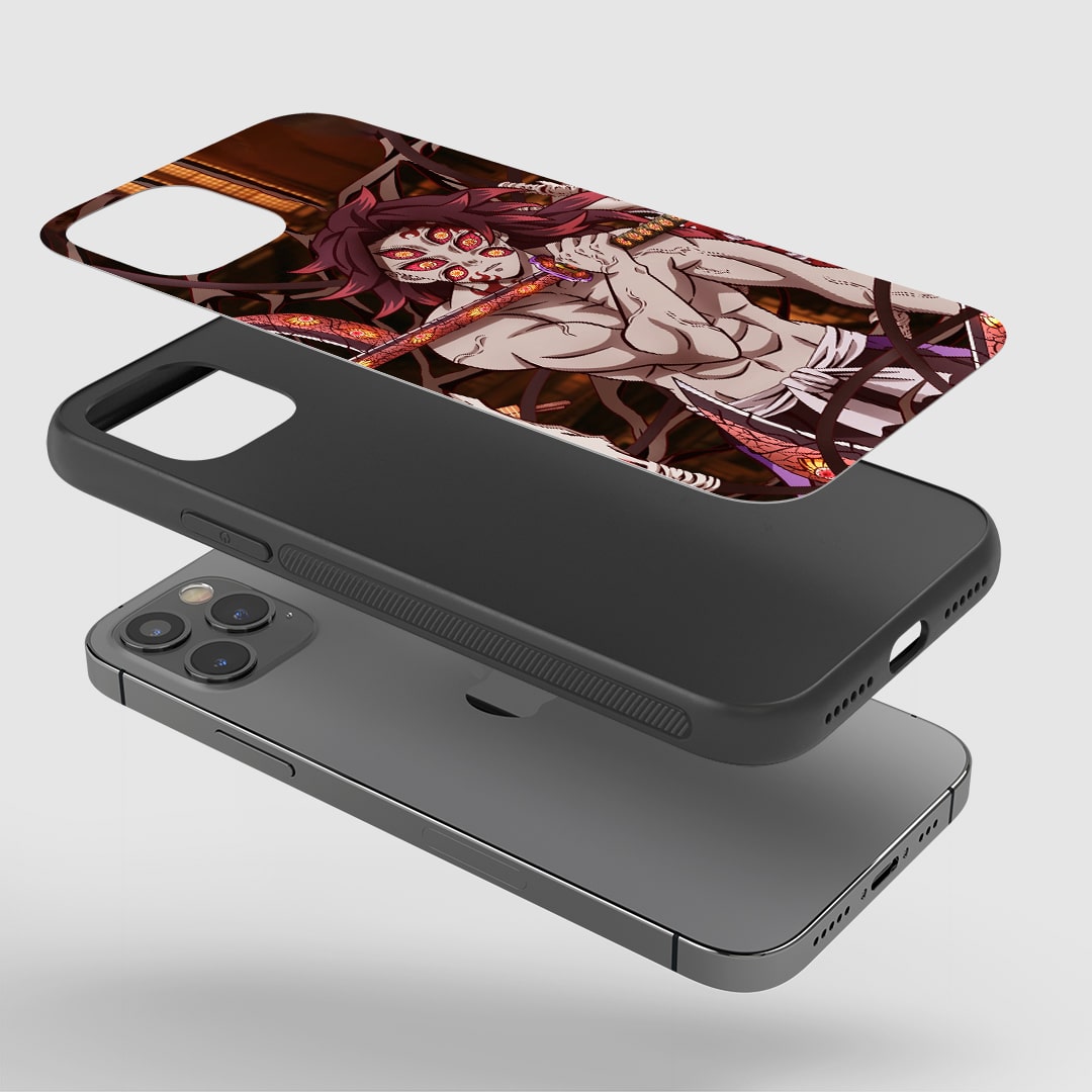 Kokushibo Graphic Phone Case installed on a smartphone, offering robust protection and a dynamic design.