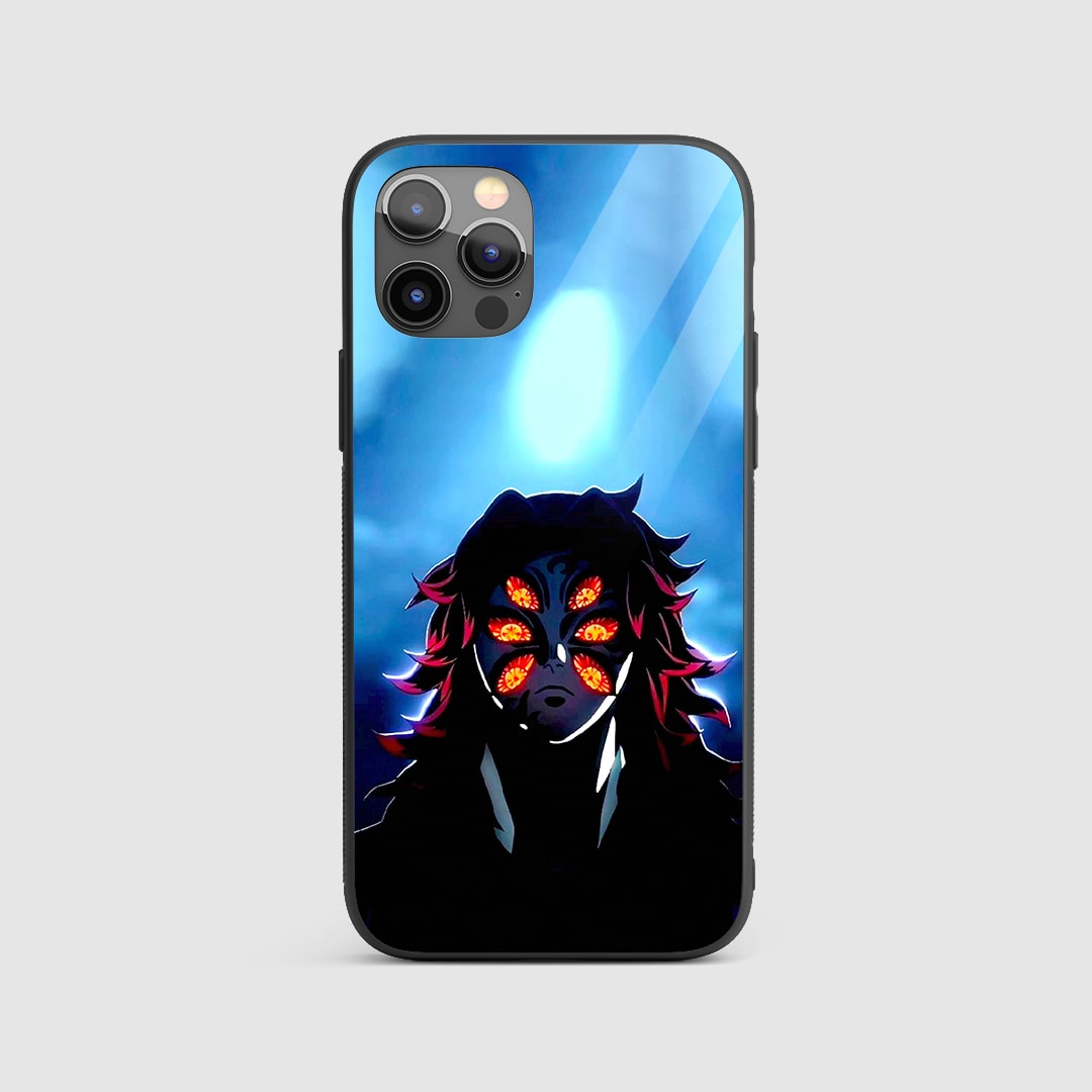 Kokushibo Orange Eyes Silicone Armored Phone Case Demon Slayer