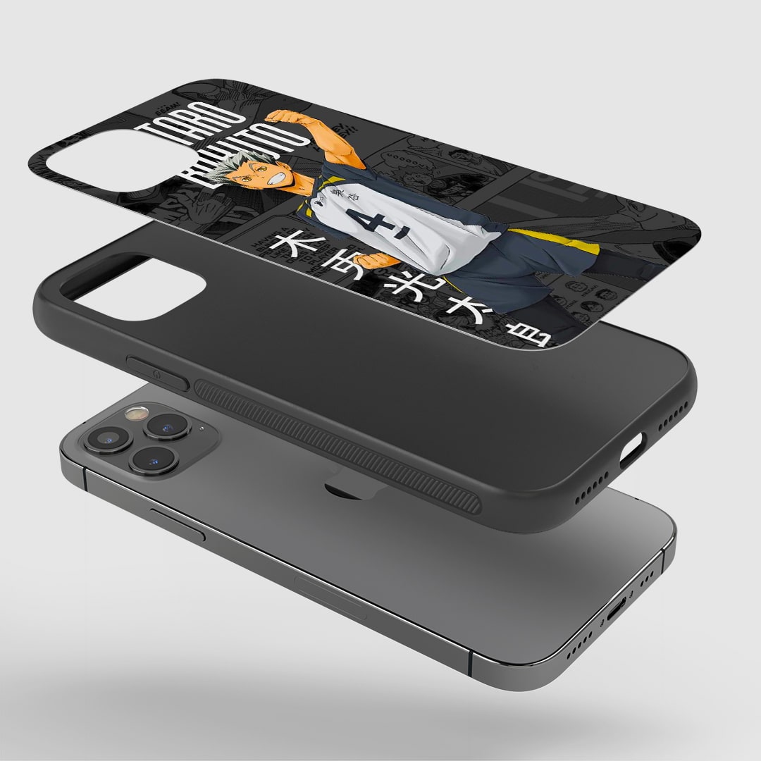 Back design of Haikyu Bokuto Victory armored phone case