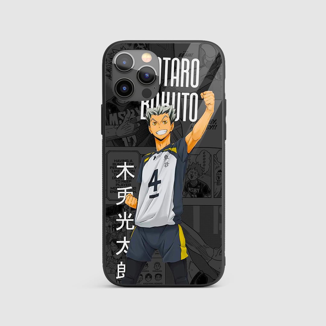 Kotaro Bokuto Victory Silicone Armored Phone Case front design