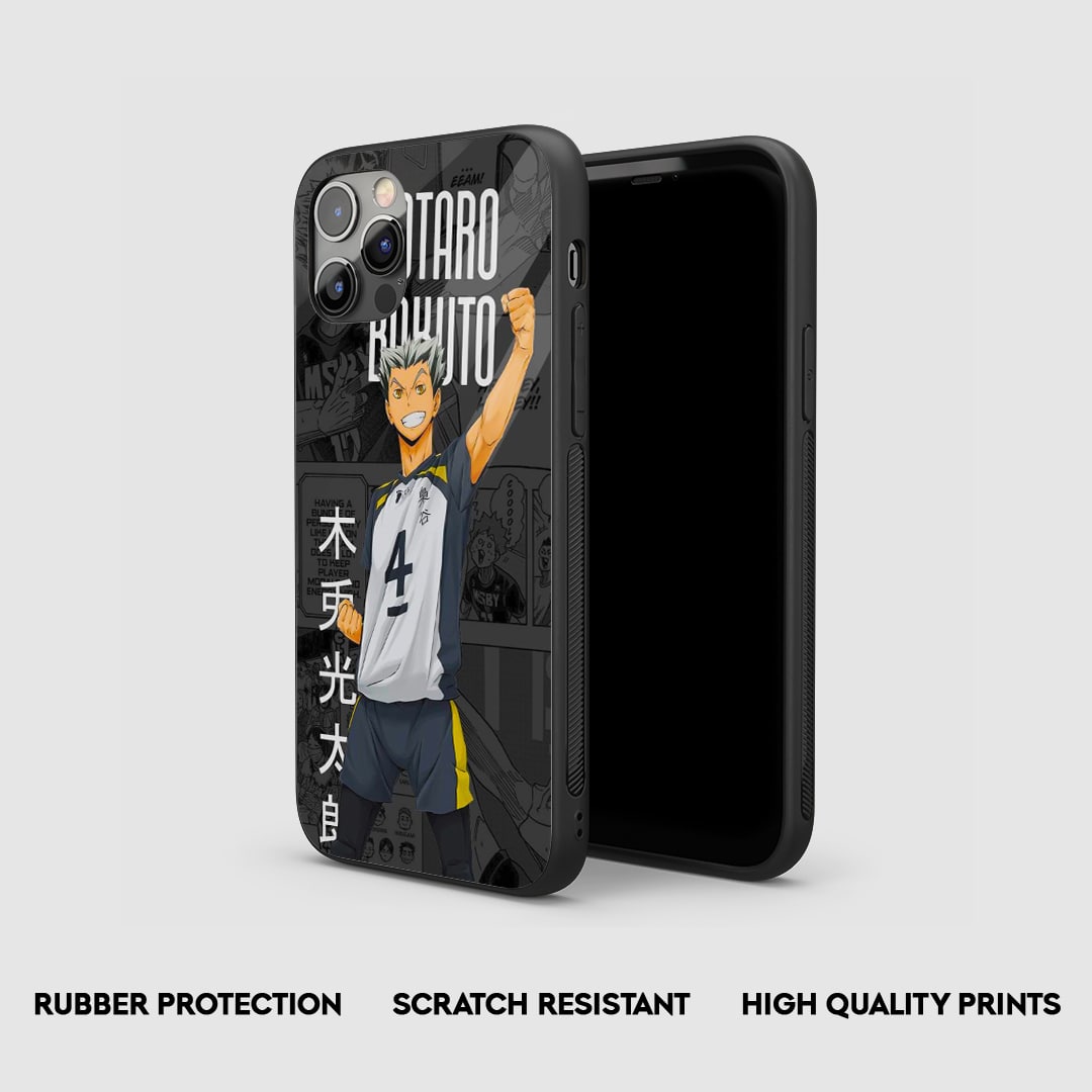 Close-up of durable Kotaro Bokuto Victory silicone cover