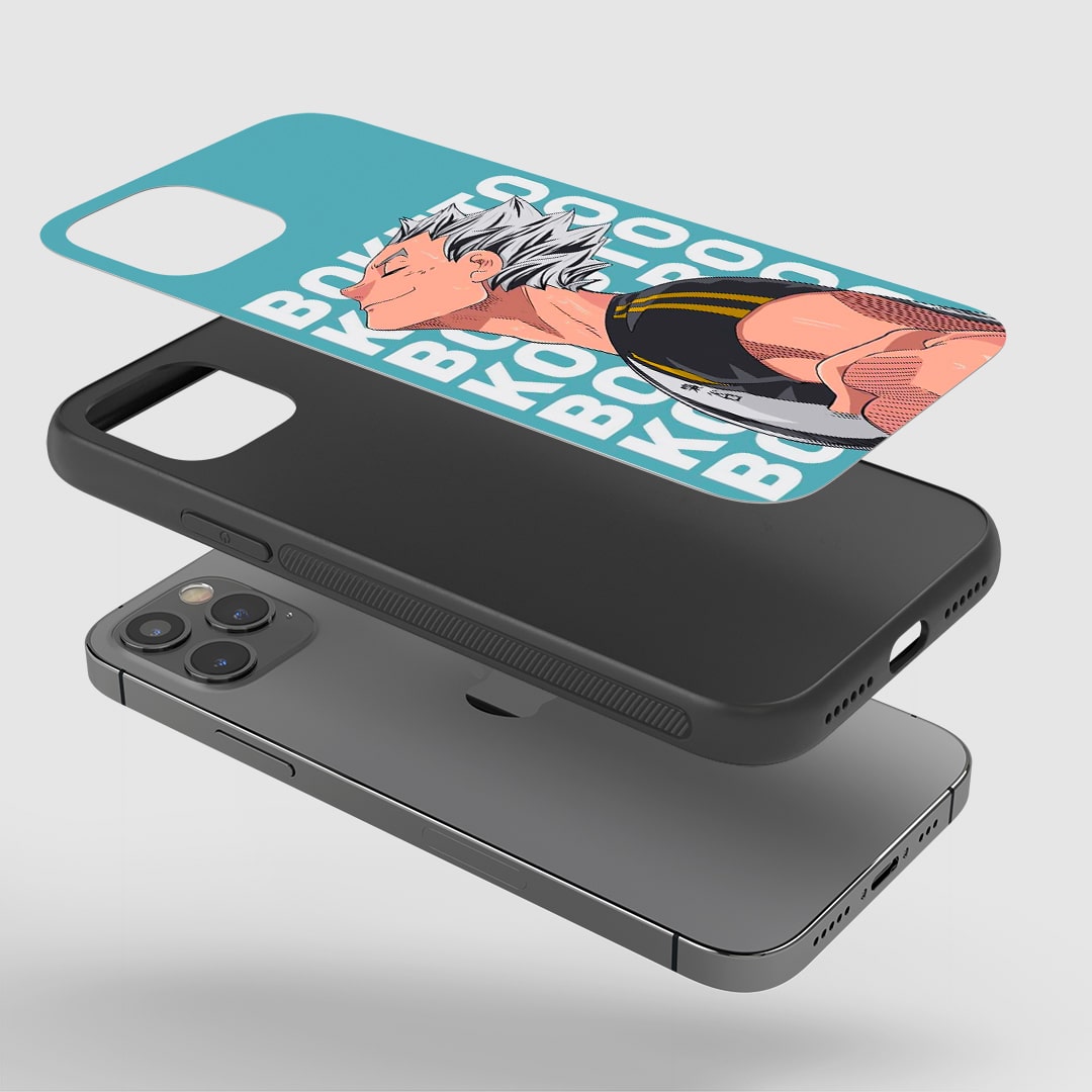 Close-up of durable Kotaro Stripes silicone phone cover