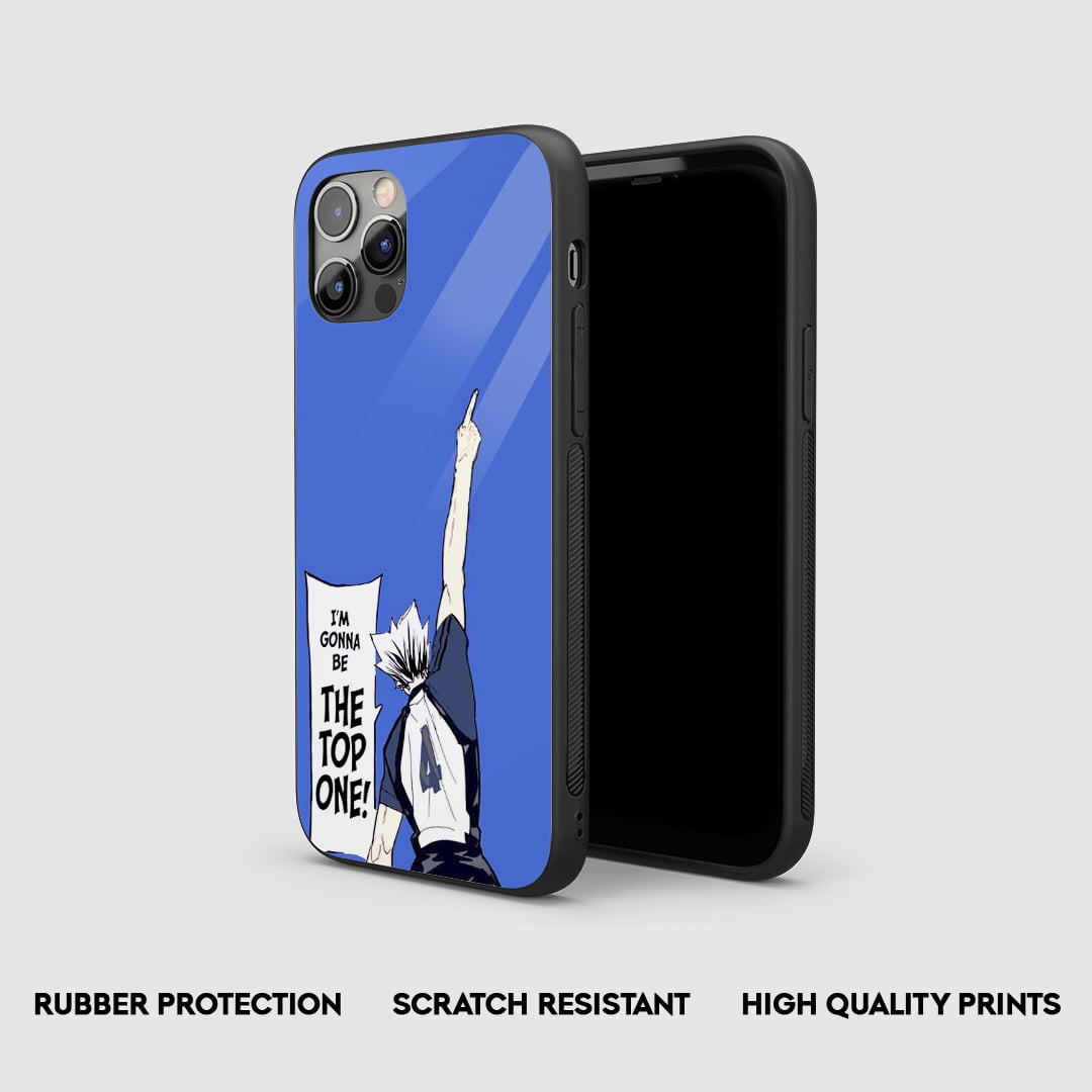 Side angle of Kotaro Top One Haikyu anime armored phone case