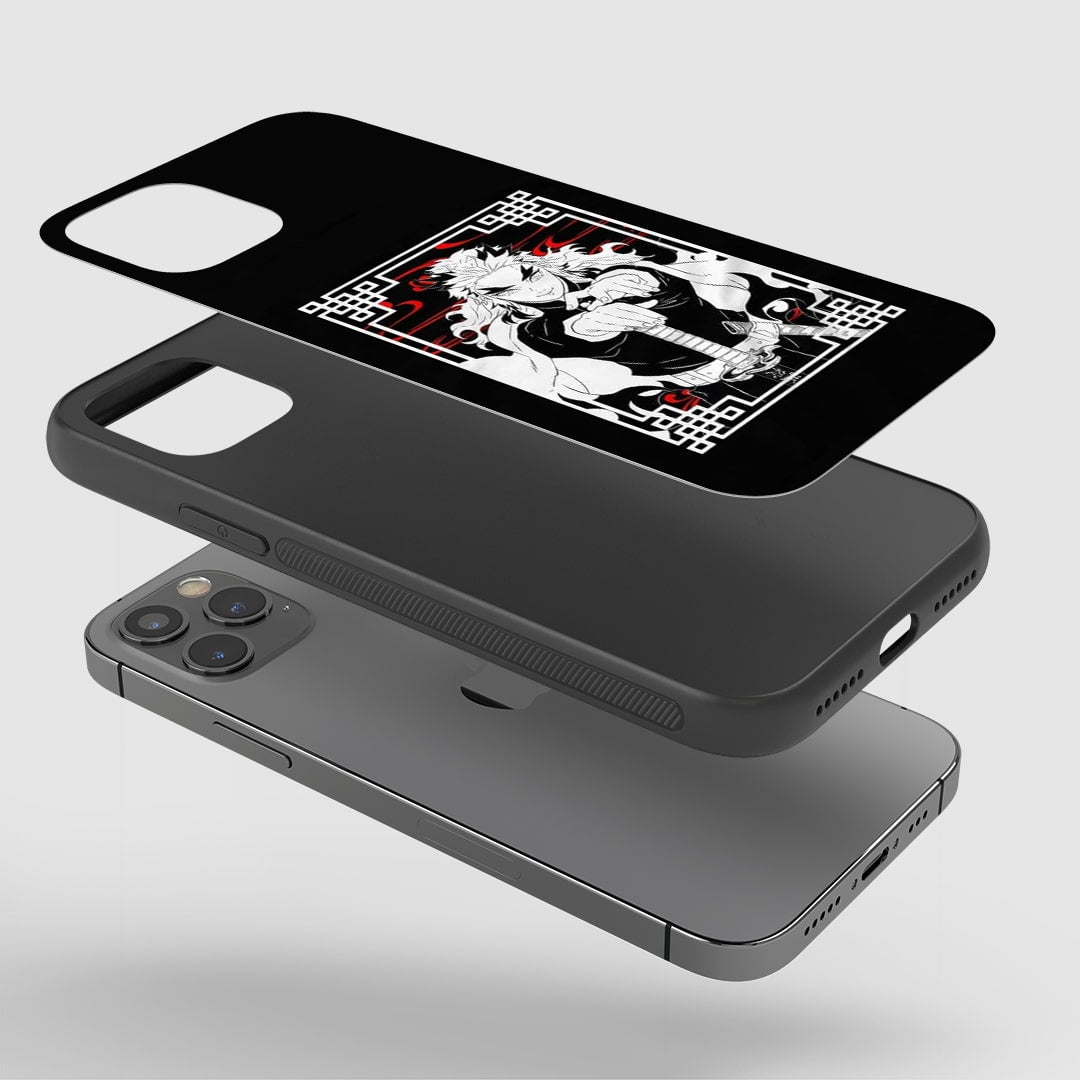 Kyojuro Minimal Phone Case installed on a smartphone, offering robust protection and a sleek design.