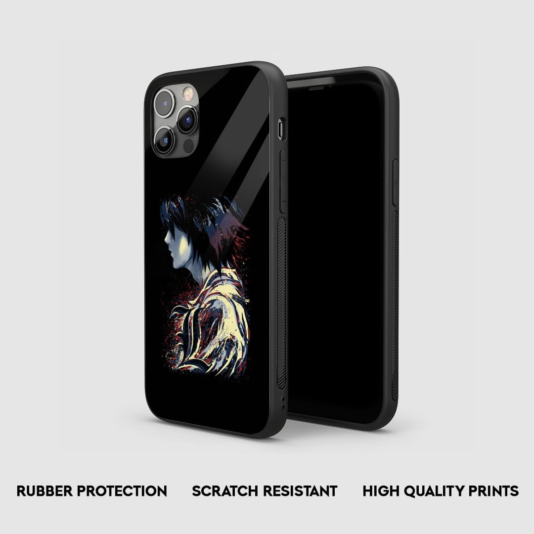 Side view of the L Aesthetic Armored Phone Case, highlighting its thick, protective silicone.