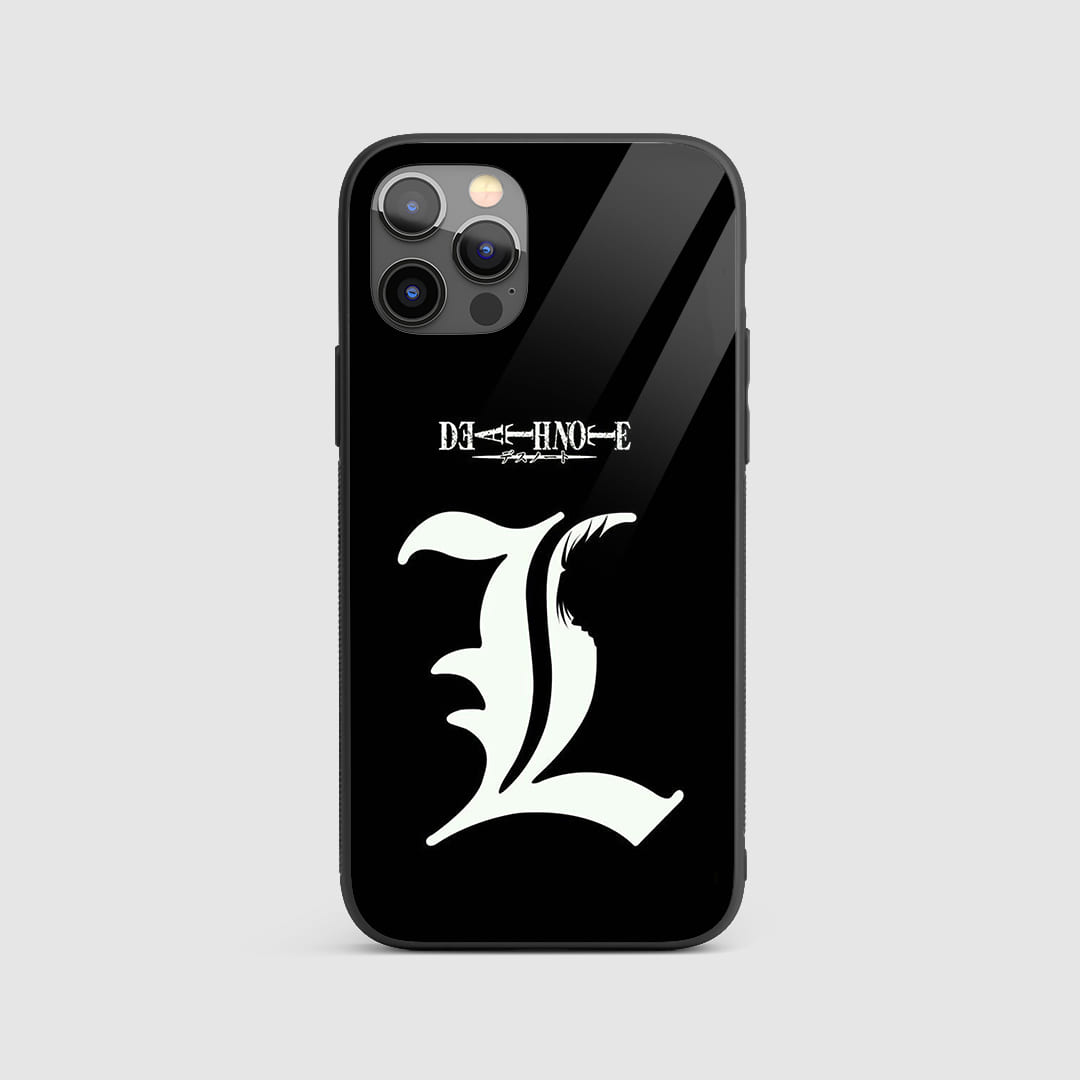 L Symbol Silicone Armored Phone Case with a bold 'L' emblem representing detective L.