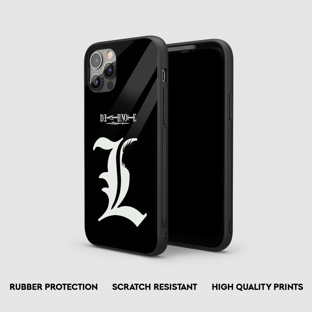 Side view of the L Symbol Armored Phone Case, highlighting its thick, protective silicone.