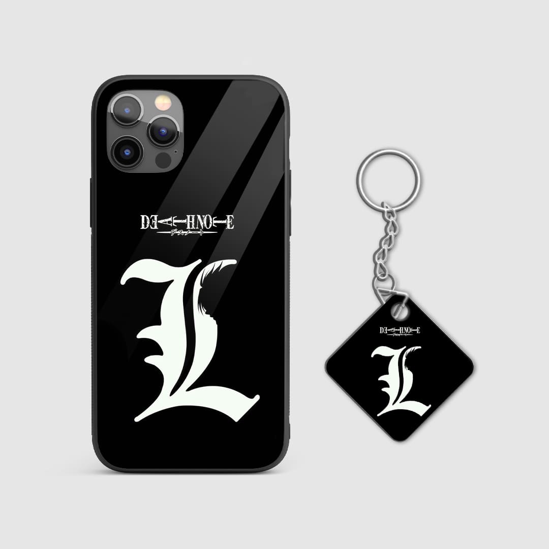 Minimalist design featuring the iconic 'L' symbol on a protective silicone phone case with Keychain.