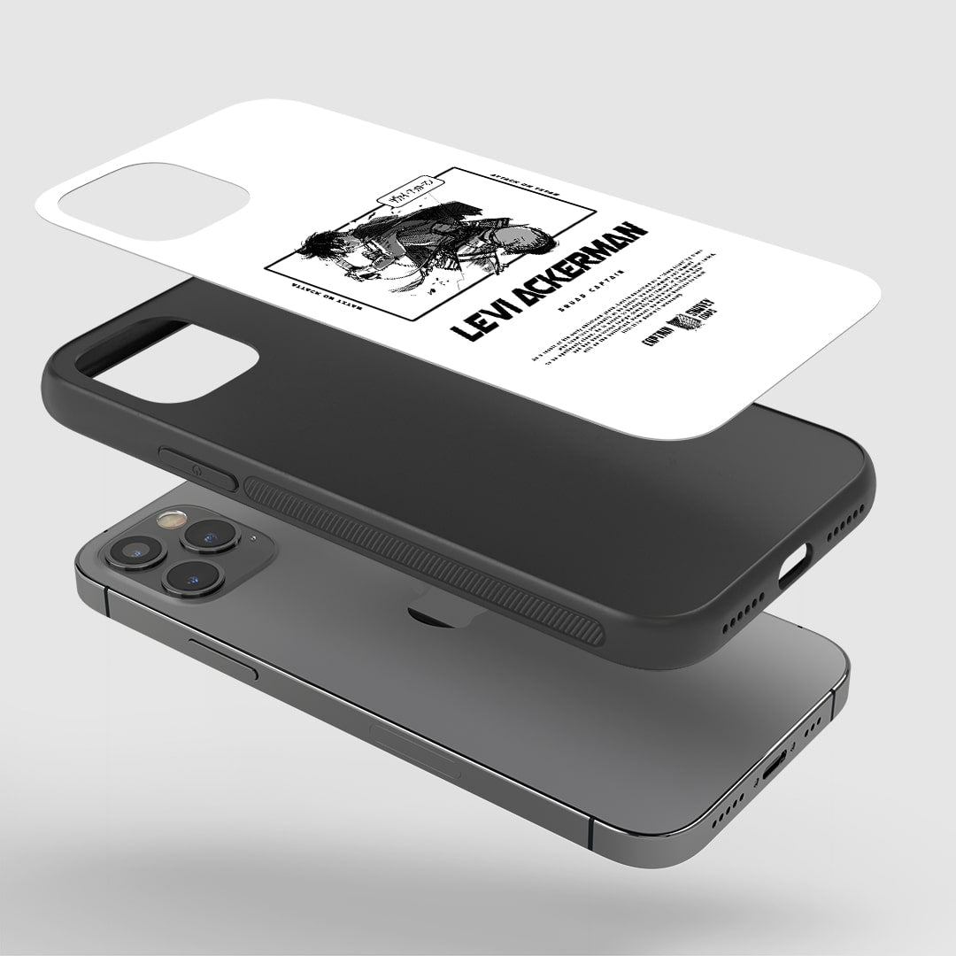 Levi Ackerman Action Phone Case installed on a smartphone, offering robust protection and a dynamic design.