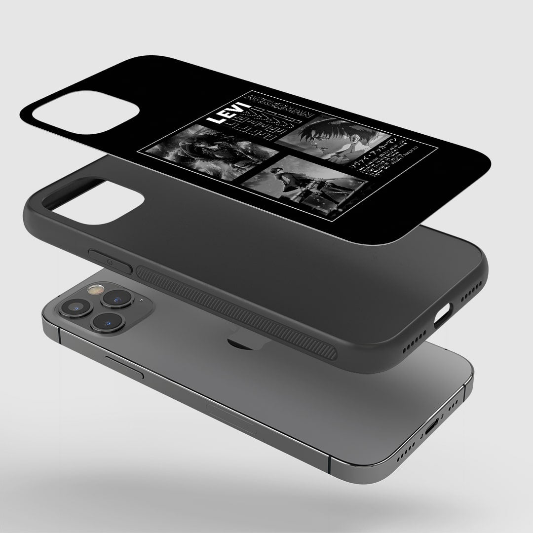 Levi Black & White Phone Case installed on a smartphone, offering robust protection and a striking design.