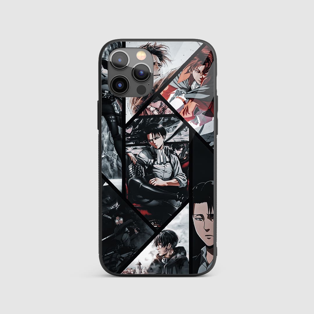 Levi Ackerman Collage Silicone Armored Phone Case featuring a dynamic collage of Levi Ackerman.