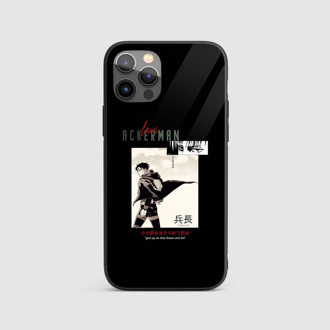 Levi Ackerman Graphic Silicone Armored Phone Case featuring bold artwork of Levi Ackerman.