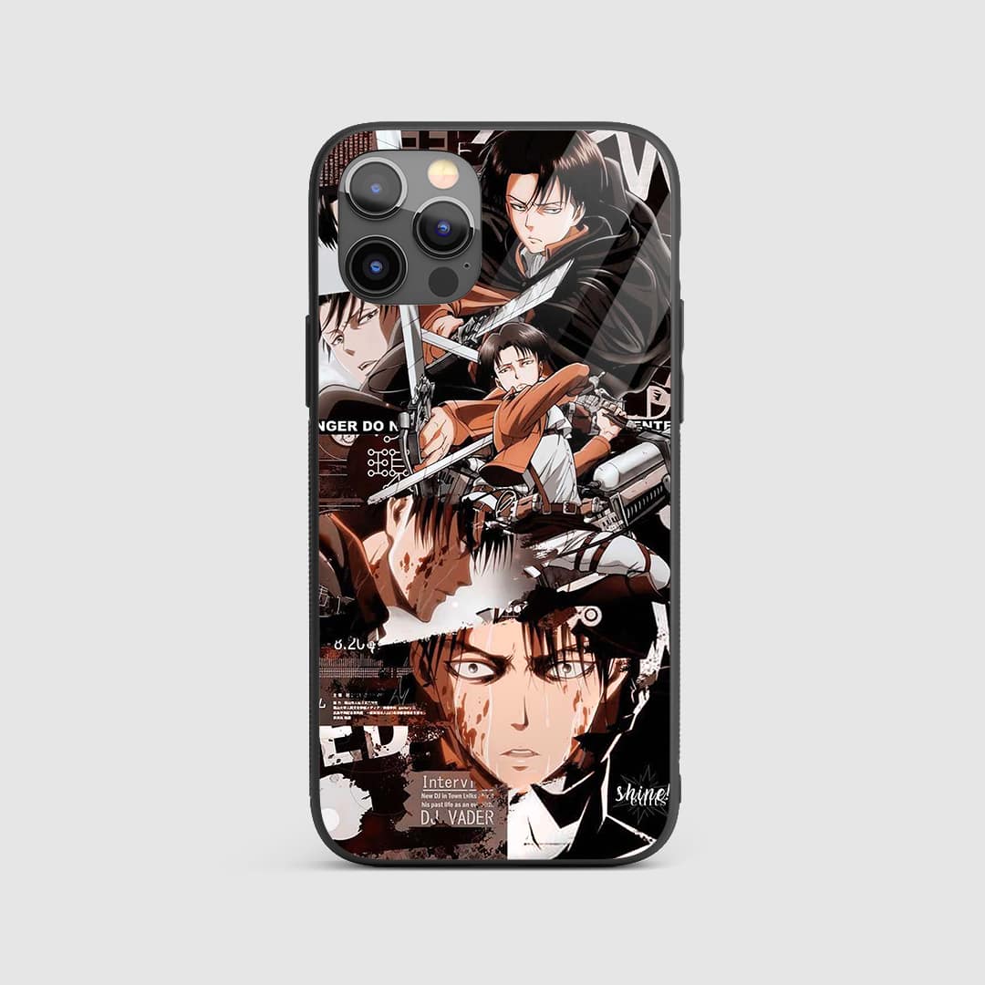 Mikasa Graphic Silicone Armored Phone Case featuring bold artwork of Mikasa Ackerman.