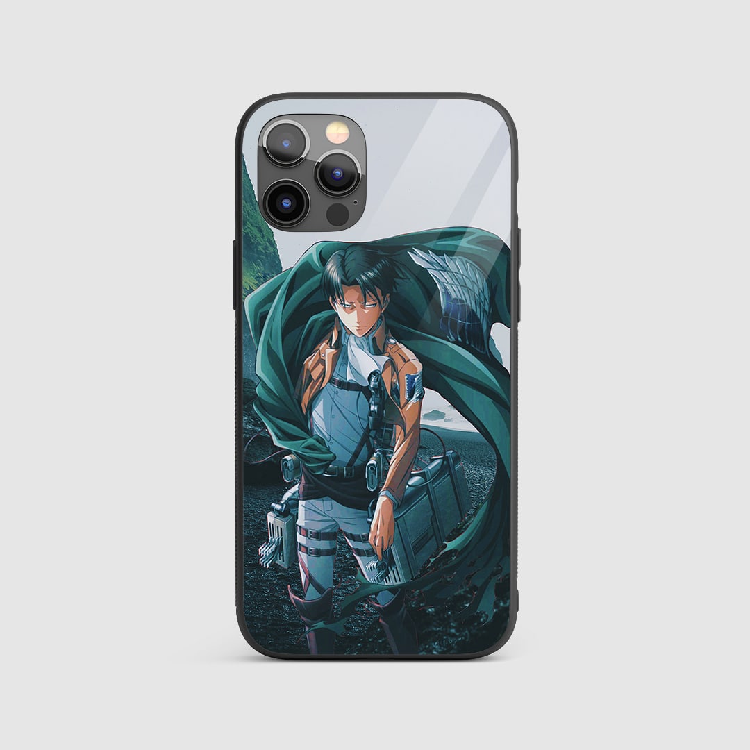 Levi Graphic Silicone Armored Phone Case featuring striking graphic artwork of Levi Ackerman.