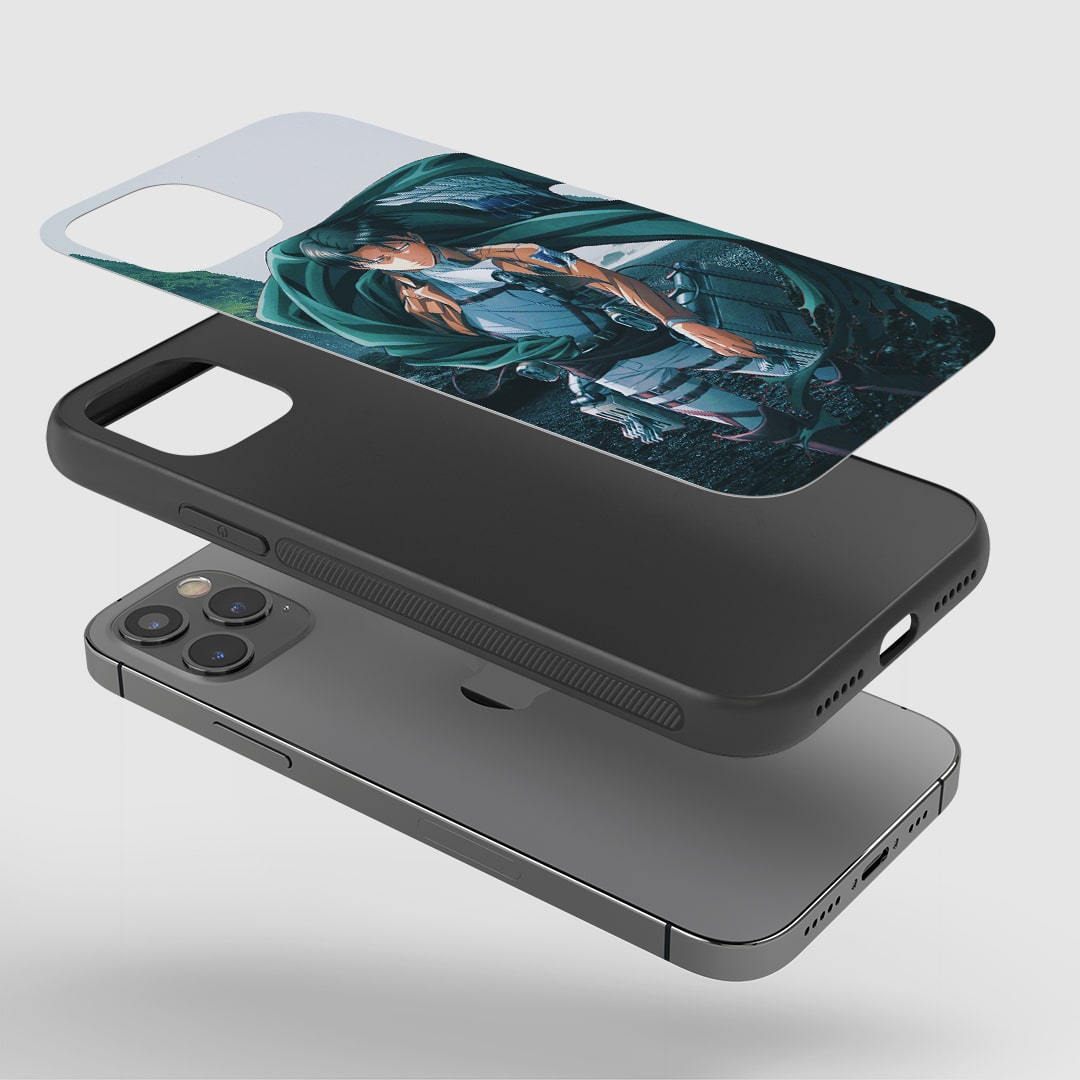 Levi Graphic Phone Case installed on a smartphone, offering robust protection and a bold design.