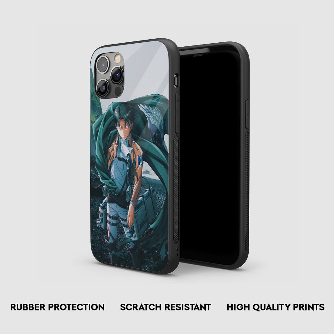 Side view of the Levi Graphic Armored Phone Case, highlighting its thick, protective silicone material.