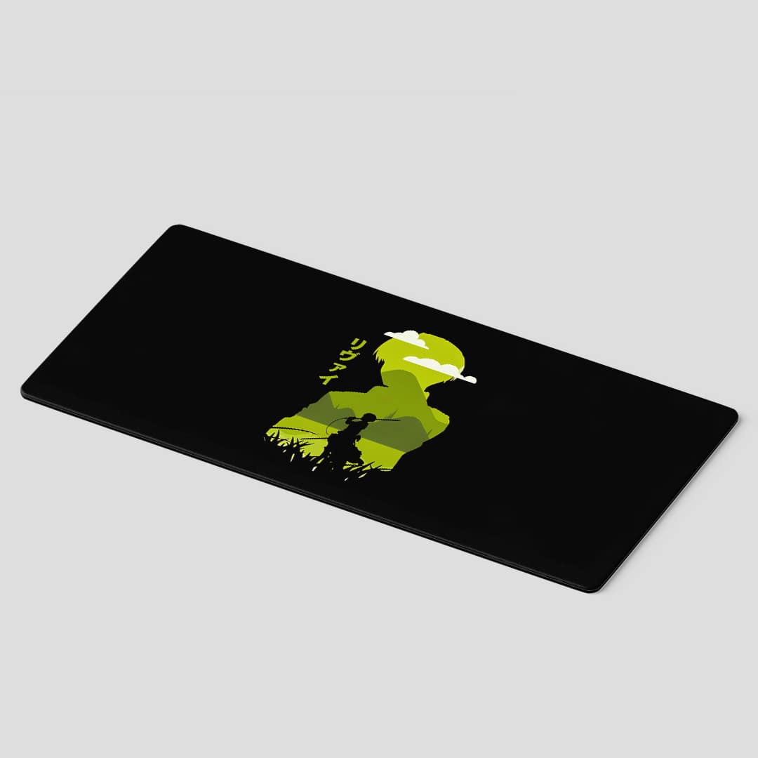 Attack on Titan Levi silhouette desk mat