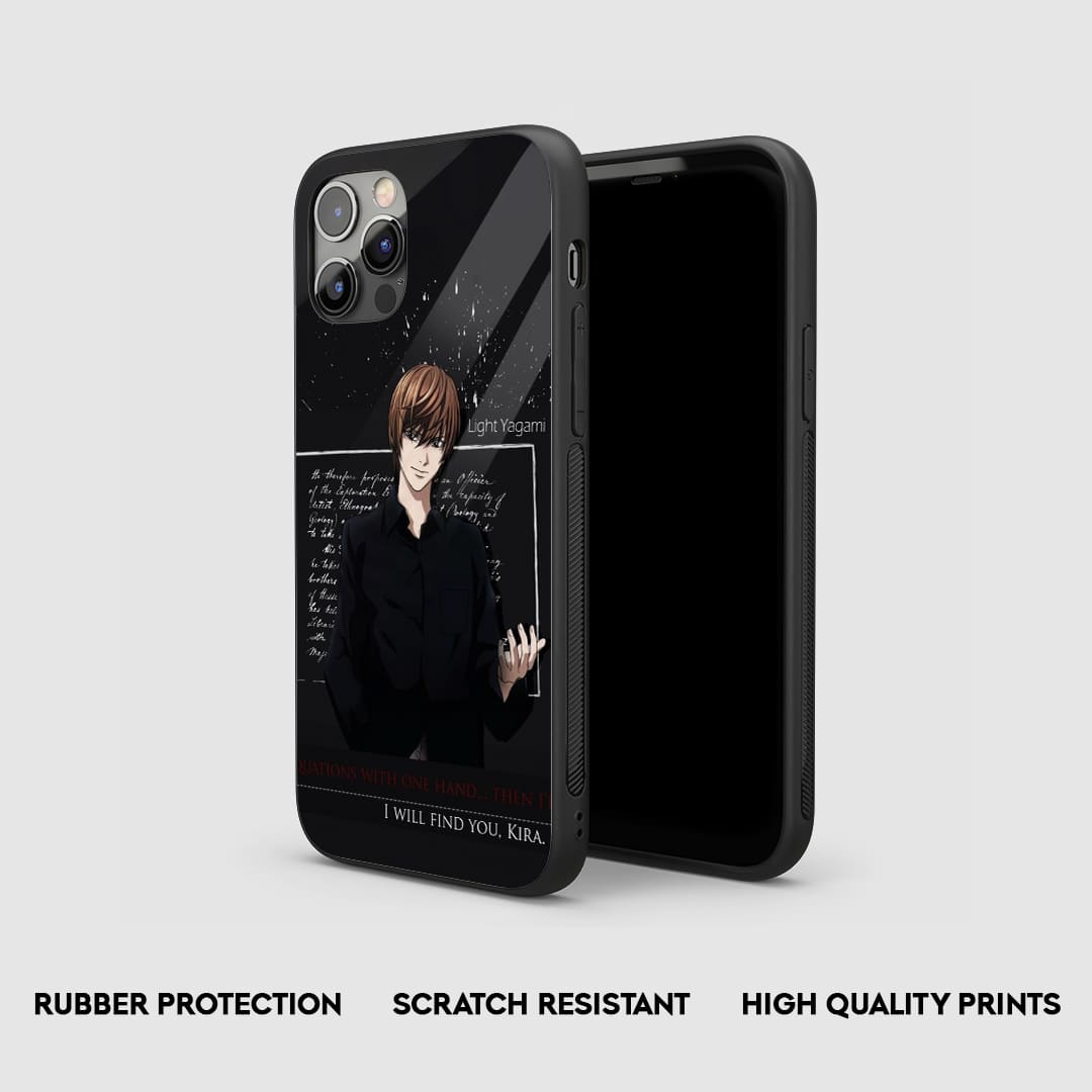 Side view of the Light Yagami Kira Armored Phone Case, highlighting its thick, protective silicone material.