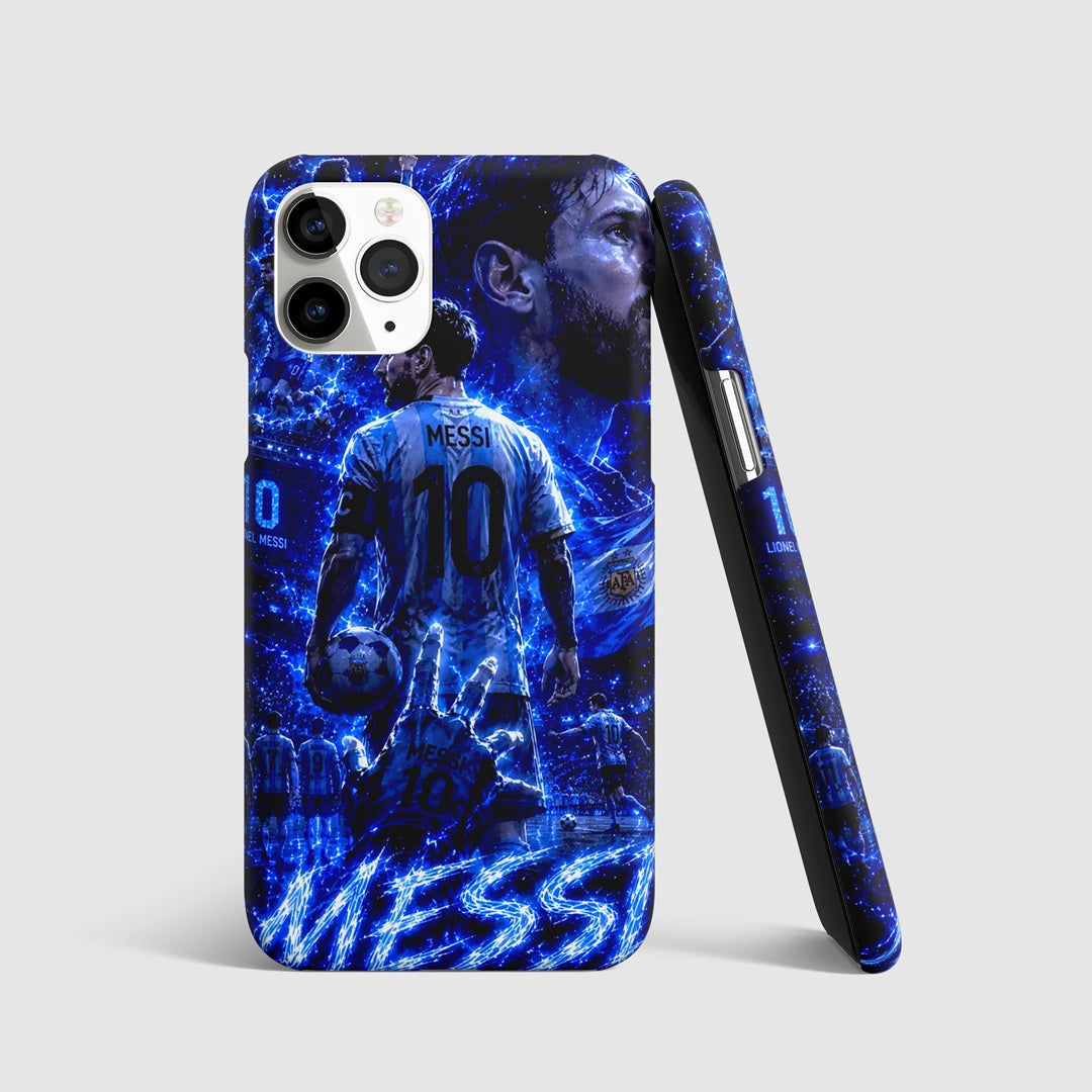 Lionel Messi Blue Lightning phone cover