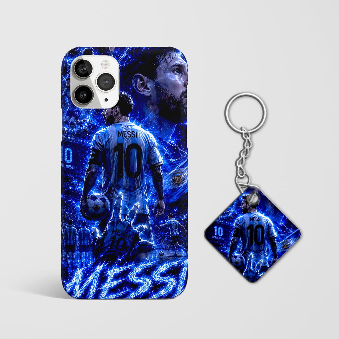 Argentina Messi mobile phone cover with Keychain