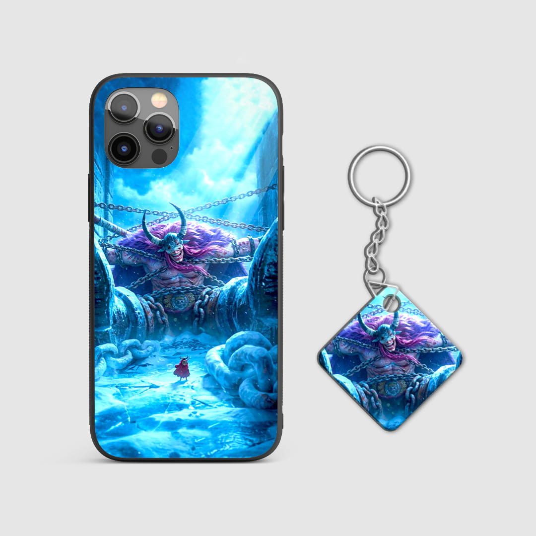 Loki Luffy anime protective mobile cover with keychain
