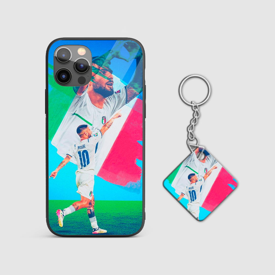Italy football player protective mobile cover with Keychain