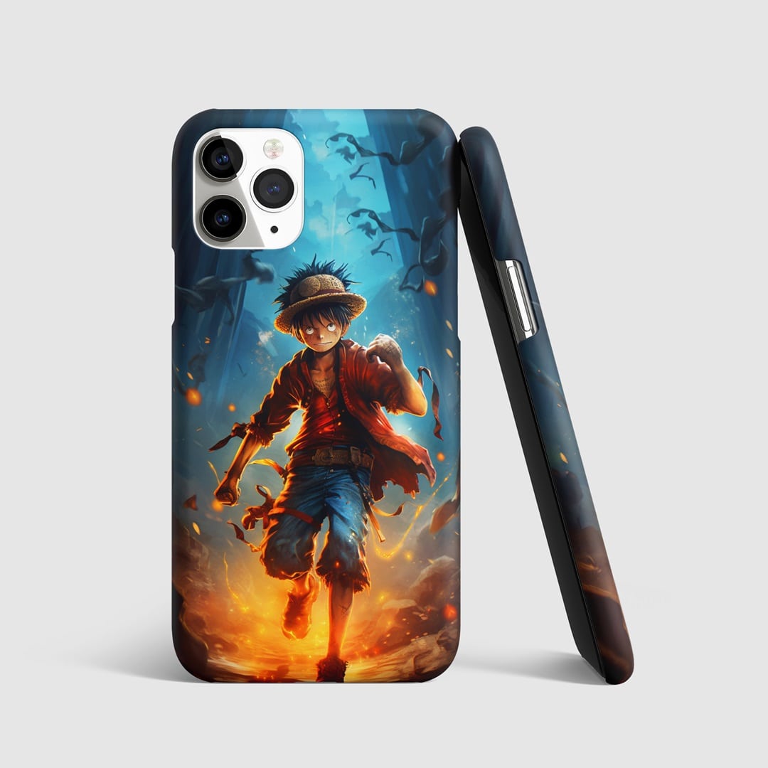 Luffy Cinematic Phone Cover with 3D matte finish featuring a striking cinematic design of Luffy.