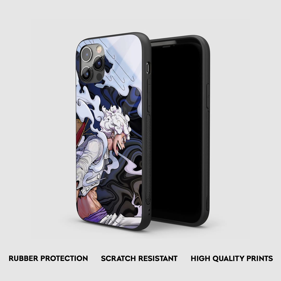 Side view of Luffy Action Armored Phone Case, highlighting its thick, protective build.