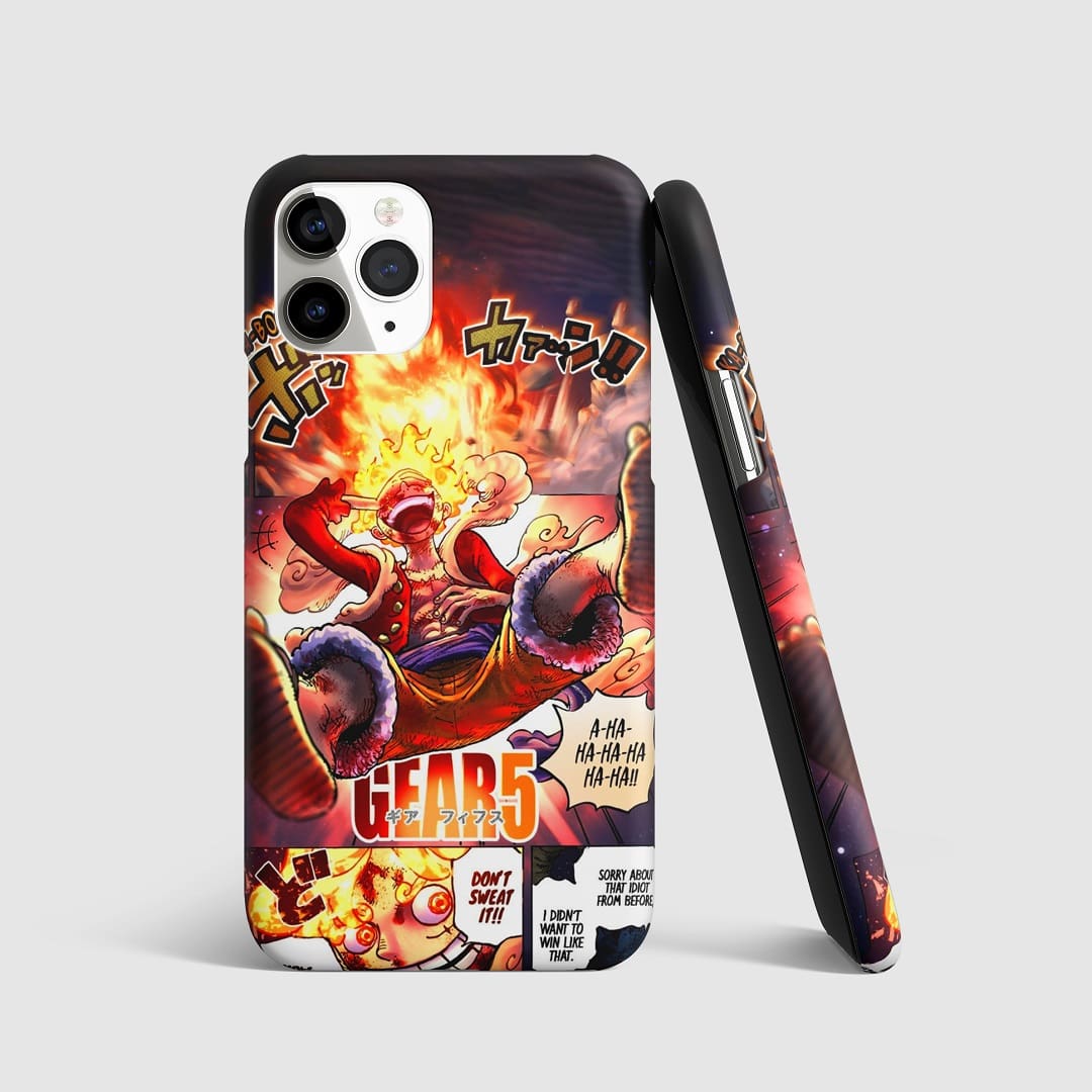 Luffy Joyboy Manga Phone Cover with 3D matte finish and detailed manga artwork.