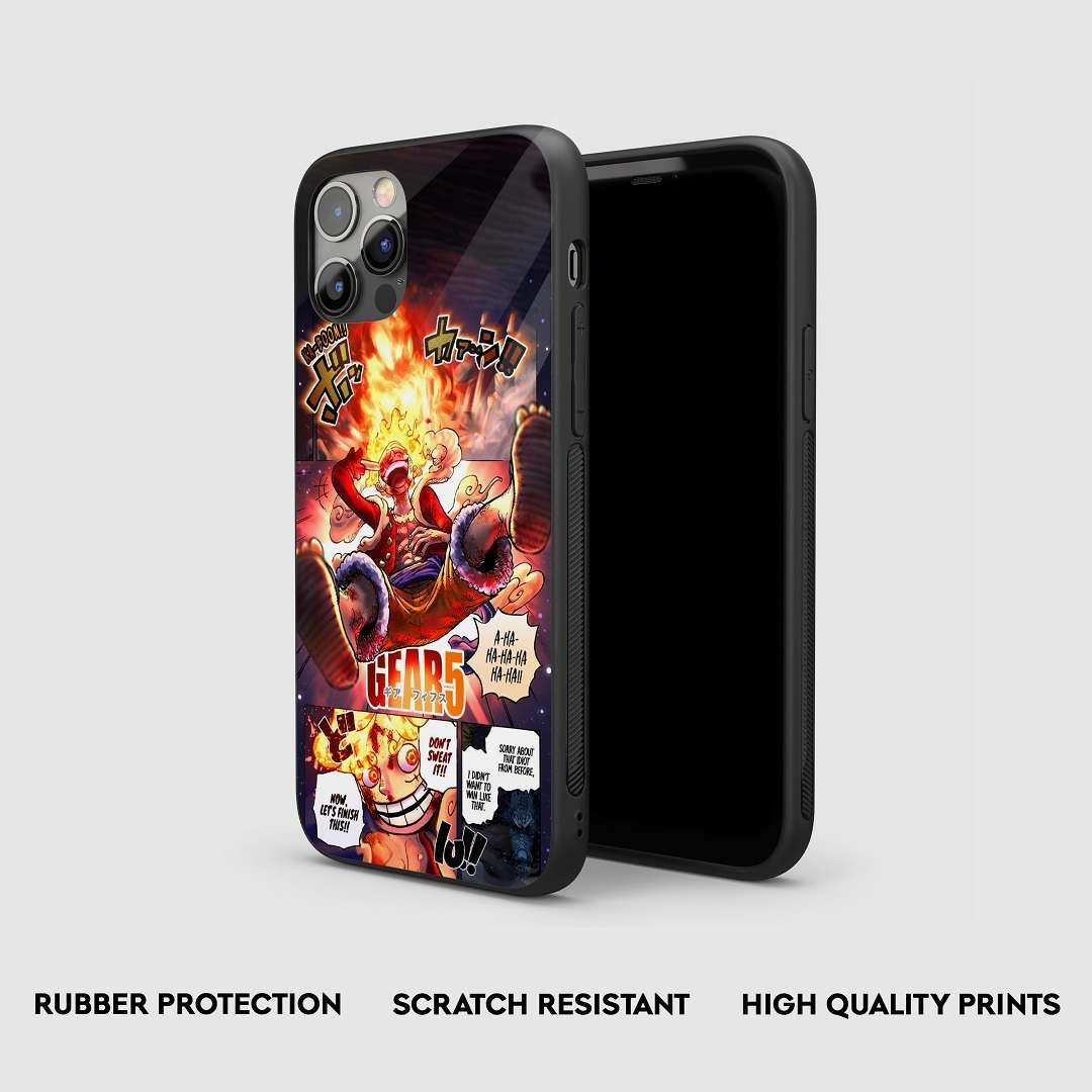 Side view of the Luffy Manga Armored Phone Case, showcasing its durable protection.