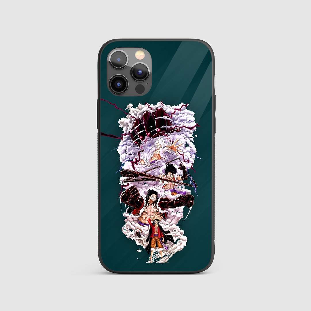 Luffy Transformed Silicone Armored Phone Case showcasing Luffy in his powerful new form.