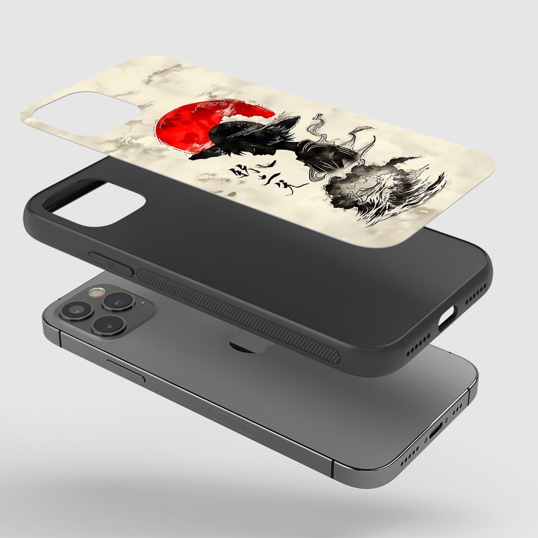 Angled view of Luffy Artwork Phone Case showing adventurous anime style.